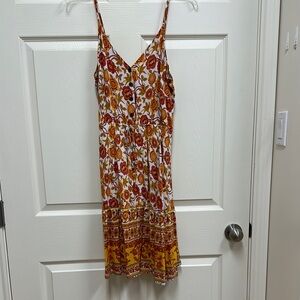 Floral Spaghetti Strap Fit and Flare Dress